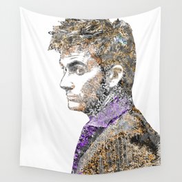 David Tennant Dr. Who Text portrait Wall Tapestry