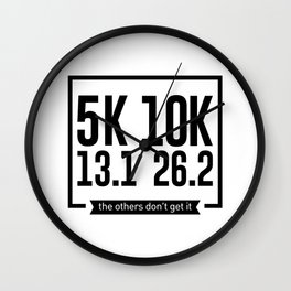 5K 10K 13.1 26.2 Runners Running Marathon Race Wall Clock