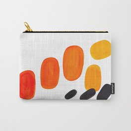 Mid Century Modern Colorful Minimal Pop Art Yellow Orange Ombre Rainbow Gradient Pebble Ovals Carry-All Pouch | Rainbow, Pattern, Popart, Ombre, Colorful, Yellow, Modern, Painting, Midcentury, Watercolor 