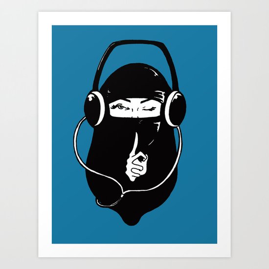 shhh Art Print