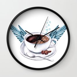 Coffee To The Rescue Wall Clock | Gymlife, Coffeeaddict, Espresso, Coffeecup, Barista, Coffeelife, Coffeehouse, Coffee, Coffeelover, Painting 