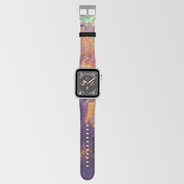 Distorted Orange Brown Abstract Apple Watch Band