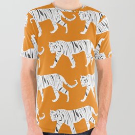 Tiger Print All Over Graphic Tee