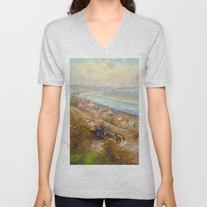 The Ohio River from Eden Park by Louis Charles Vogt V Neck T Shirt