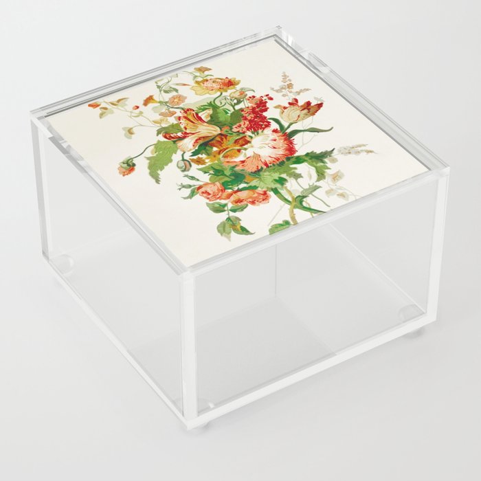 Vintage Floral 10 Acrylic Box