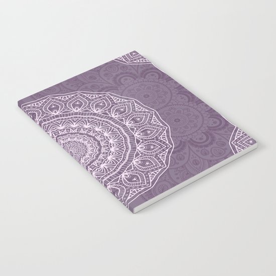 White Lace on Lavender Notebook