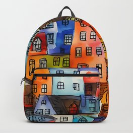 A crowded but colorful house Backpack