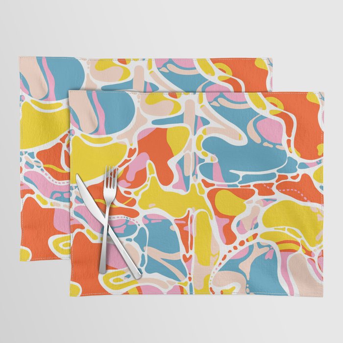 Henri Matisse Inspired Lava Lamp Abstract Pattern Placemat