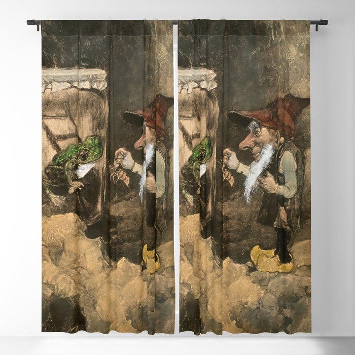 “Gnome and Frog in a Jar” by Heinrich Schlitt Blackout Curtain