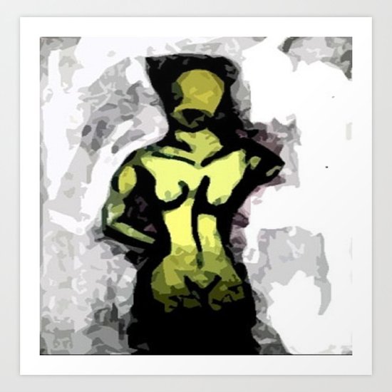 Naked Black and White Art Print