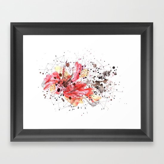 fuego inicial Framed Art Print