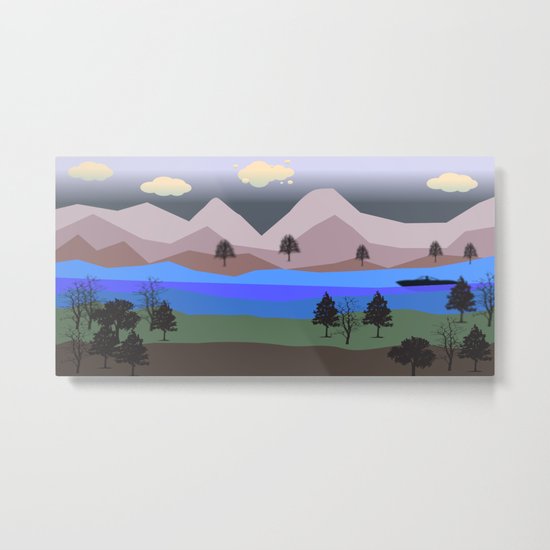 Mountain Landscape Metal Print