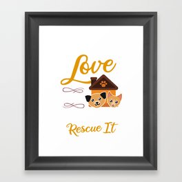 Pet Adoption Animal Rescue Dog Cat Adopt Framed Art Print