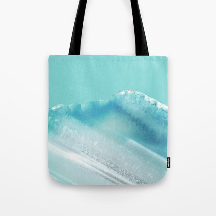 Geode Crystal Turquoise Blue Tote Bag