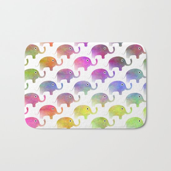 Parade Of Elephants Bath Mat