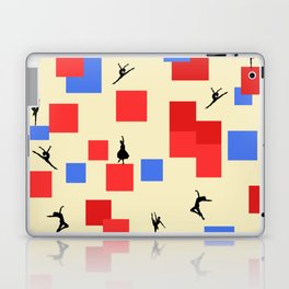 Dancing like Piet Mondrian - Composition in Color A. Composition with Red, and Blue on the light yellow background Laptop Skin