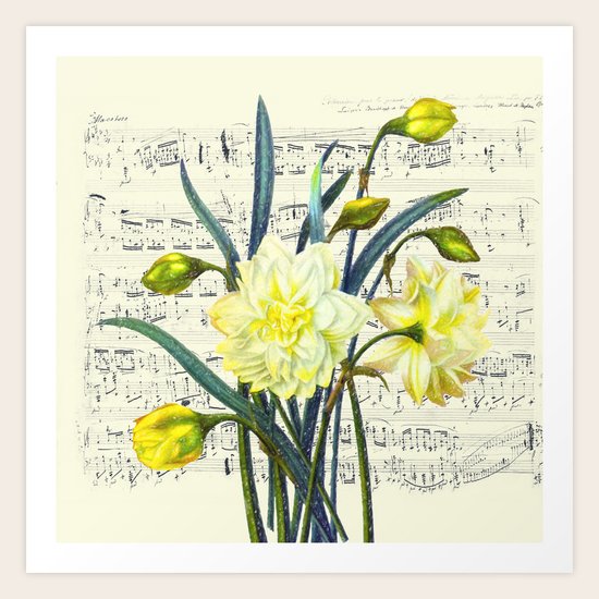 Daffodil Spring Song Art Print by eveystudios Society6