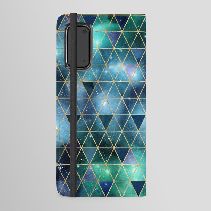 GEO TIKKI Isometric GalaxyTriangles Android Wallet Case