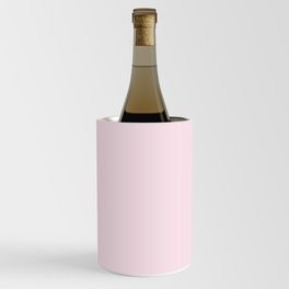 Pink Marshmallow pale pastel solid color modern abstract pattern  Wine Chiller