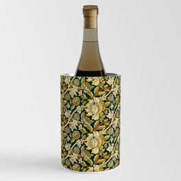 Vintage William Morris Green and Yellow Chintz Wine Chiller