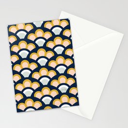 Flower Power Seigaiha Wave – Marigold & Mint Stationery Card