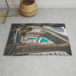 Hong Kong Street Bridge Area & Throw Rug