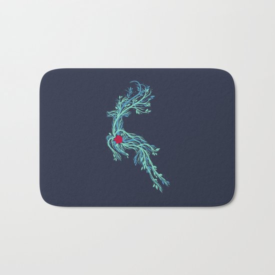 Spirit Vines (Dark Blue) Bath Mat