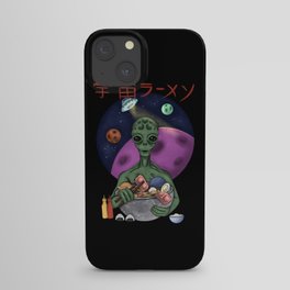 Alien eating Ramen iPhone Case