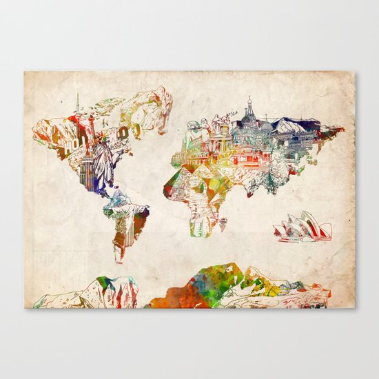 world map Canvas Print