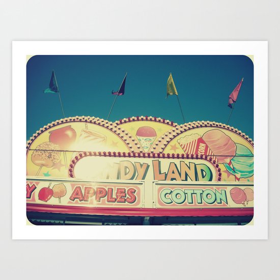 CandyLand ~ vintage-feel carnival Art Print