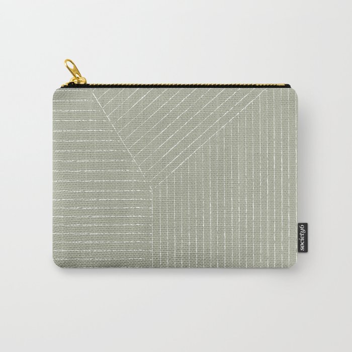 Lines (Linen Sage) Carry-All Pouch