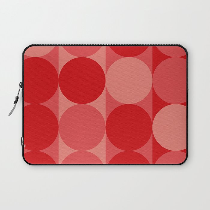 Circles in bars - Red Laptop Sleeve