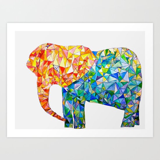 acute elephant Art Print