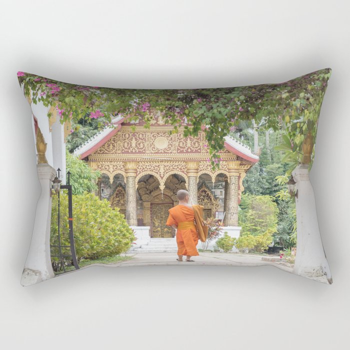 Luang Prabang Monk Rectangular Pillow