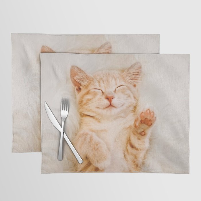 Brown cat Placemat