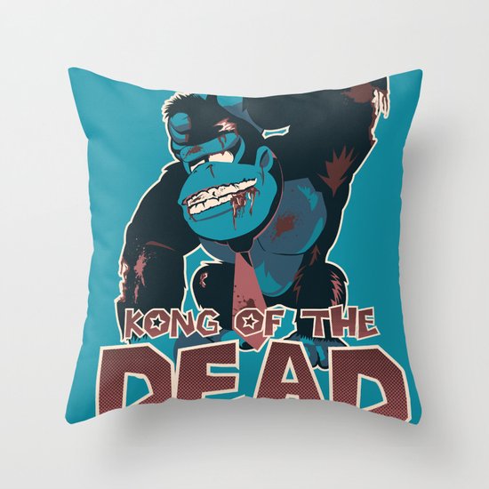 Kong of the Dead Throw Pillow