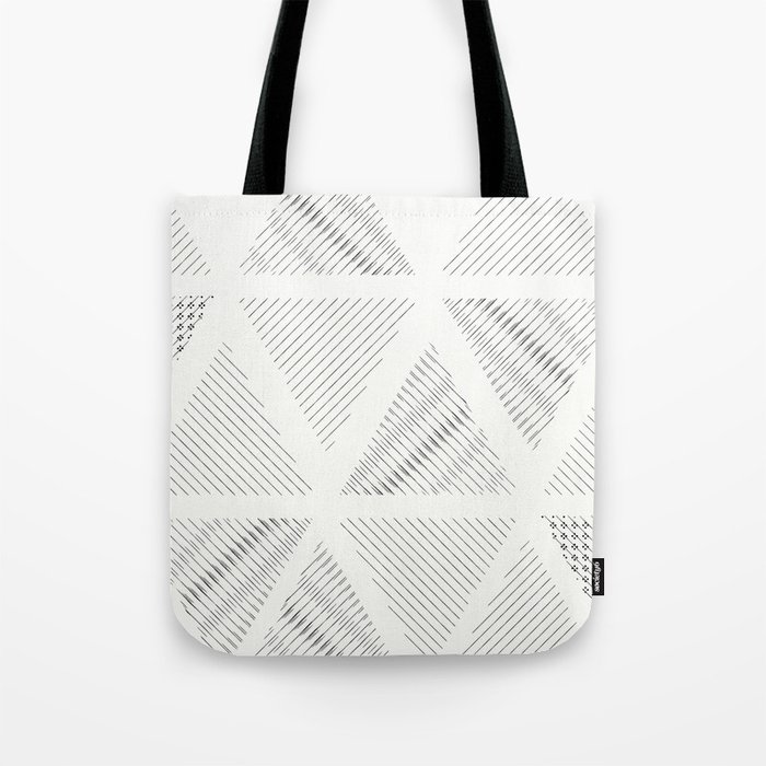 Triangle Hatching Pattern Tote Bag