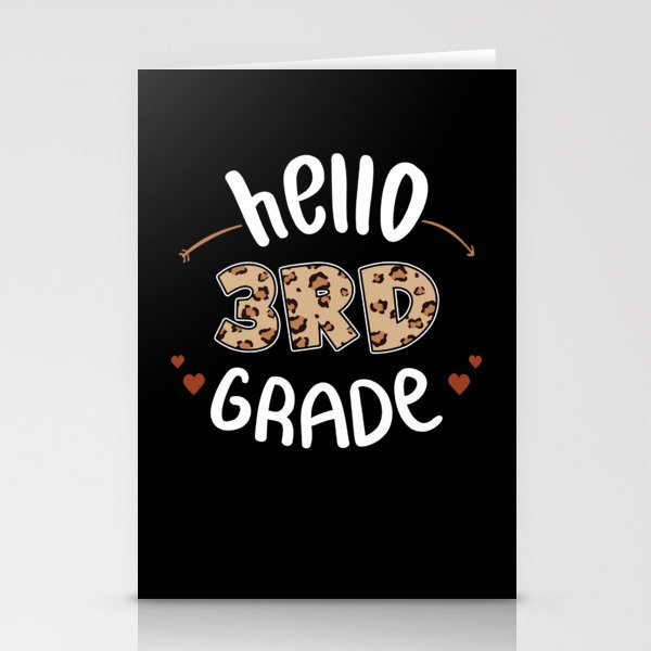Teach Hello 3rd Grade Teachers Day School Teacher Stationery Cards