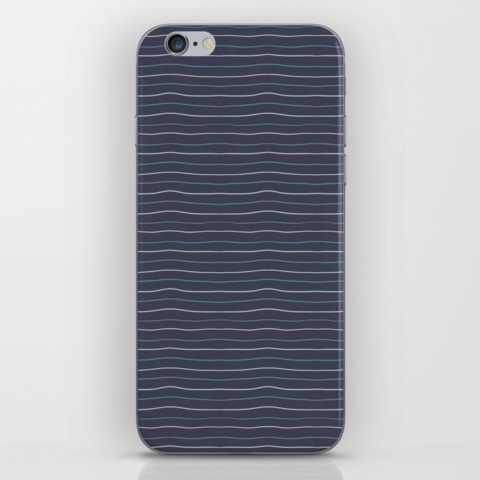 Shades of Blue Waves Pattern iPhone Skin