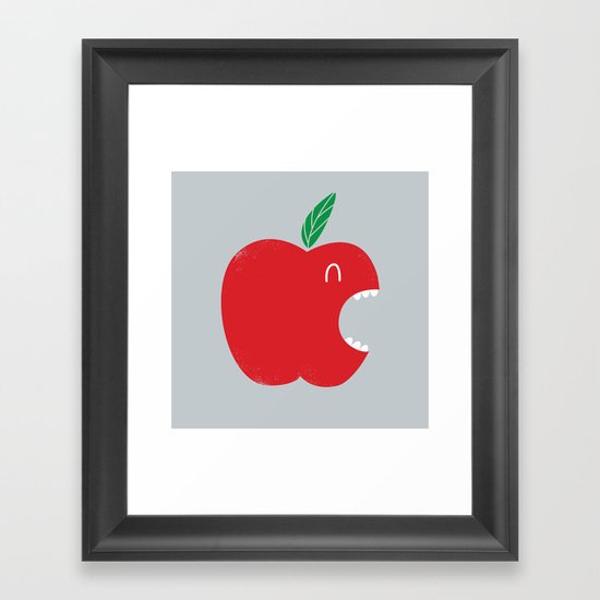 Who's biting who? Framed Art Print