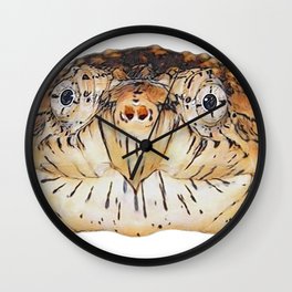 Snapping Turtle Face ‎Reptilia Clean Wise Hole Nose Wall Clock