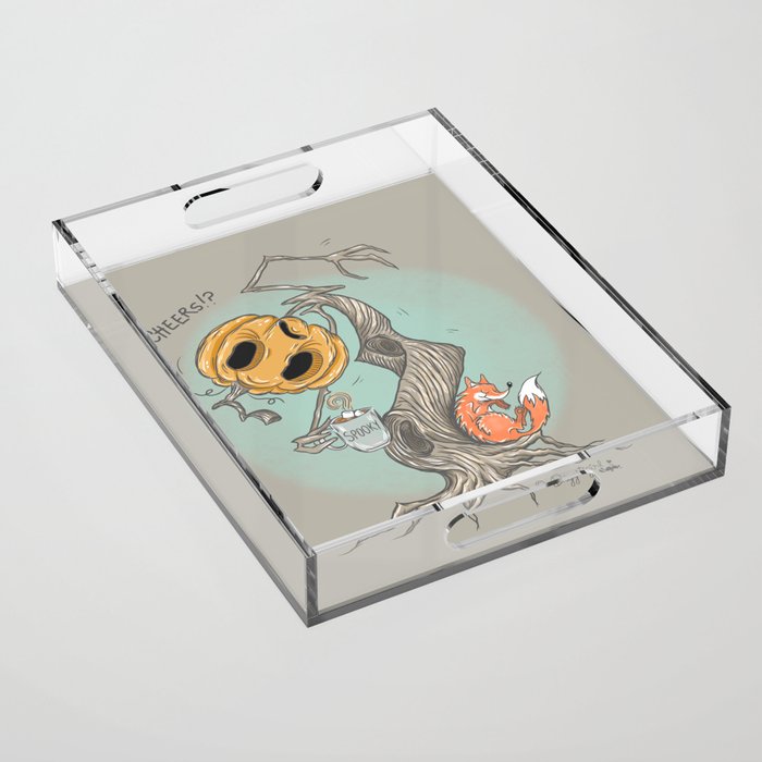 Mr. Spooky & Tiny Fox Acrylic Tray