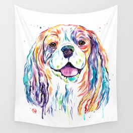 Cavalier King Charles Spaniel - Colorful Watercolor Painting Wall Tapestry