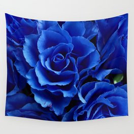 Blue Roses Flowers Plant Romance Wall Tapestry