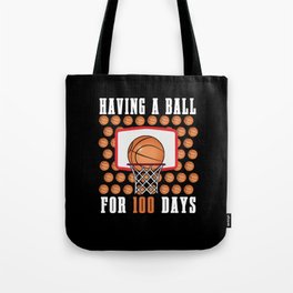 Days Of School 100th Day 100 Ball Basketball Tote Bag