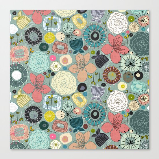 oriental blooms Canvas Print