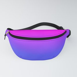 Neon Blue and Hot Pink Ombré Shade Color Fade Fanny Pack