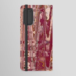 Red Color Abstract Art Line Android Wallet Case