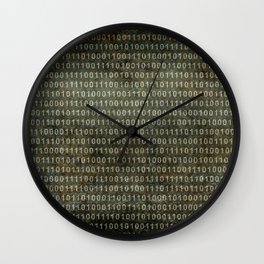 The Binary Code - Distressed textured version Wall Clock