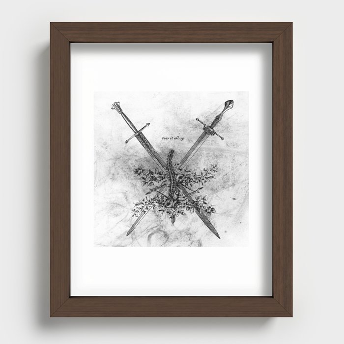 Tear it all up Recessed Framed Print
